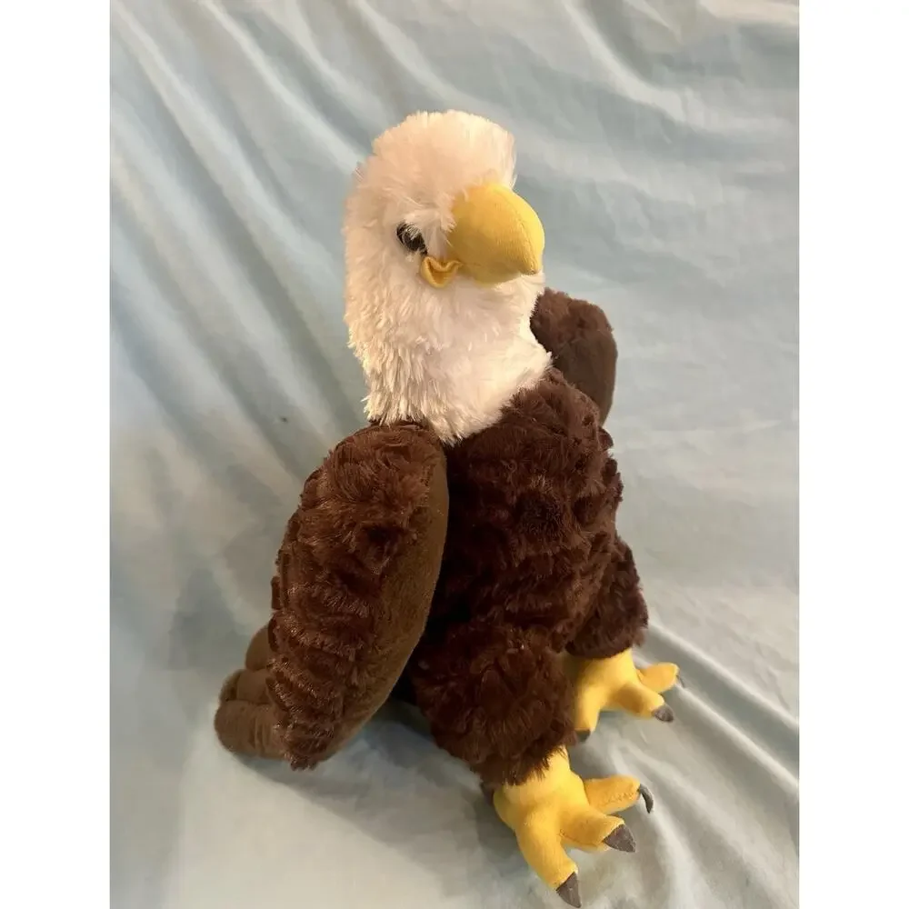 Wild Republic Bald Eagle Plush Brown White Yellow Stuffed Animal